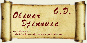 Oliver Đinović vizit kartica